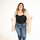 Champagne Sequin Duster with Waist Tie