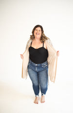 Champagne Sequin Duster with Waist Tie