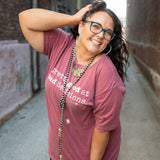 Gray Tiger Eye Wrap Necklace w/ Charmed Accent