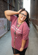 Gray Tiger Eye Wrap Necklace w/ Charmed Accent
