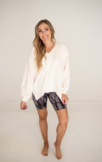 Grey & Black Tie Dye Biker Shorts
