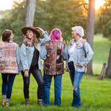 Denim + Custom Terracotta Patchwork Jacket