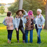 Denim + Custom Terracotta Patchwork Jacket