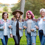 Denim + Custom Terracotta Patchwork Jacket