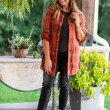 Orange Custom Hand Patchwork Flannel