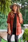 Orange Custom Hand Patchwork Flannel