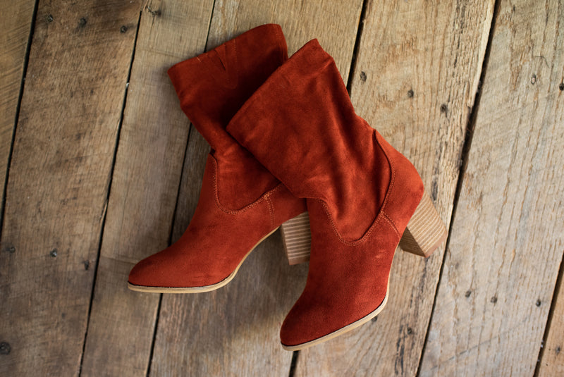 Wicked West Rust Suede Boot