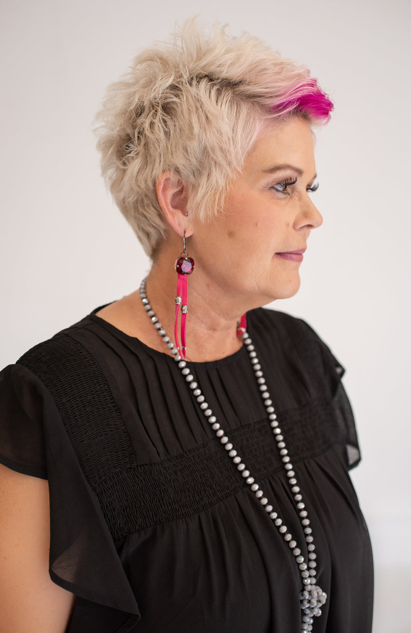 Embellished Fringe Earring