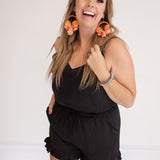 Orange & Coral Toned Beaded Tassel Earring