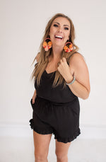 Orange & Coral Toned Beaded Tassel Earring