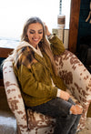 Washed Olive + Plaid Shacket