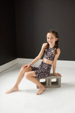 Pink Leopard Child Biker Shorts
