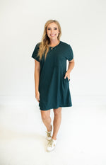 Dark Teal T-Shirt Dress