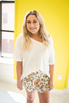 Tie Dye Leopard Satin Shorts