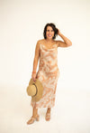 Blushed Sand Tropical Midi Dress