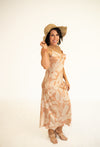 Blushed Sand Tropical Midi Dress