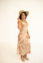 Blushed Sand Tropical Midi Dress