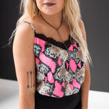 Diamond Lariat Chain Necklace - Black