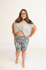 Black & Tan Biker Shorts