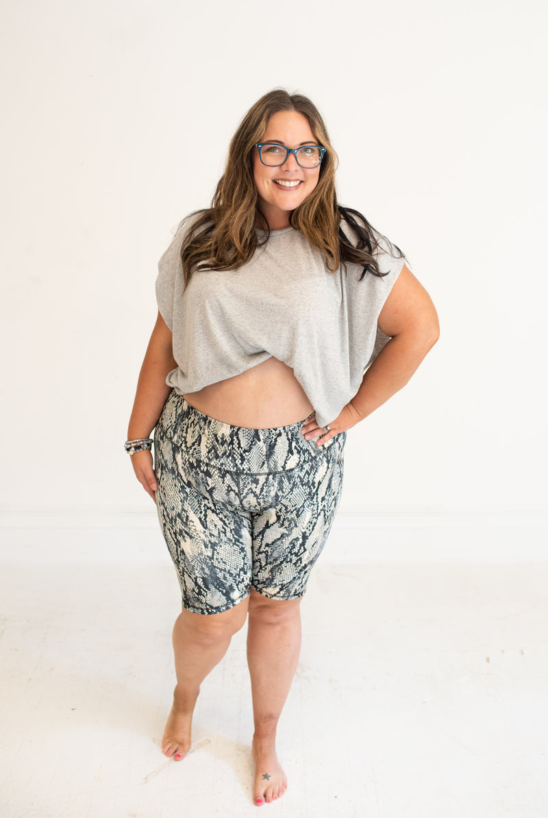 Black & Tan Biker Shorts