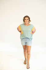High Waisted Front Button Distressed Shorts