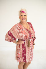 Floral Mix Waist Cinch Dress