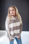 Natural & Mocha Fleece Cowlneck