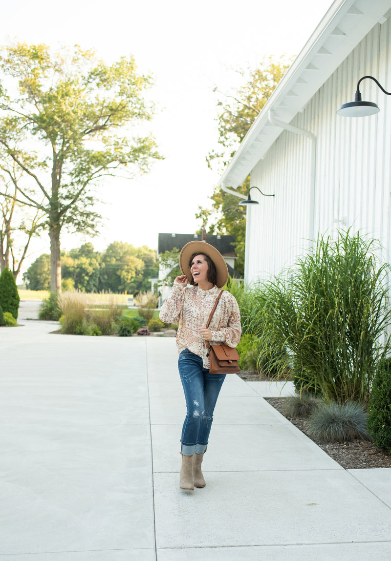 Let's Have Brunch Printed Chiffon Blouse