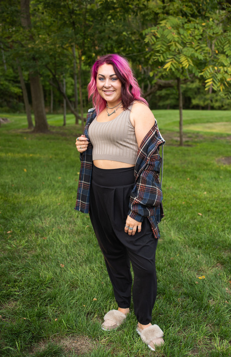 Black Butter Soft Pleated Jogger
