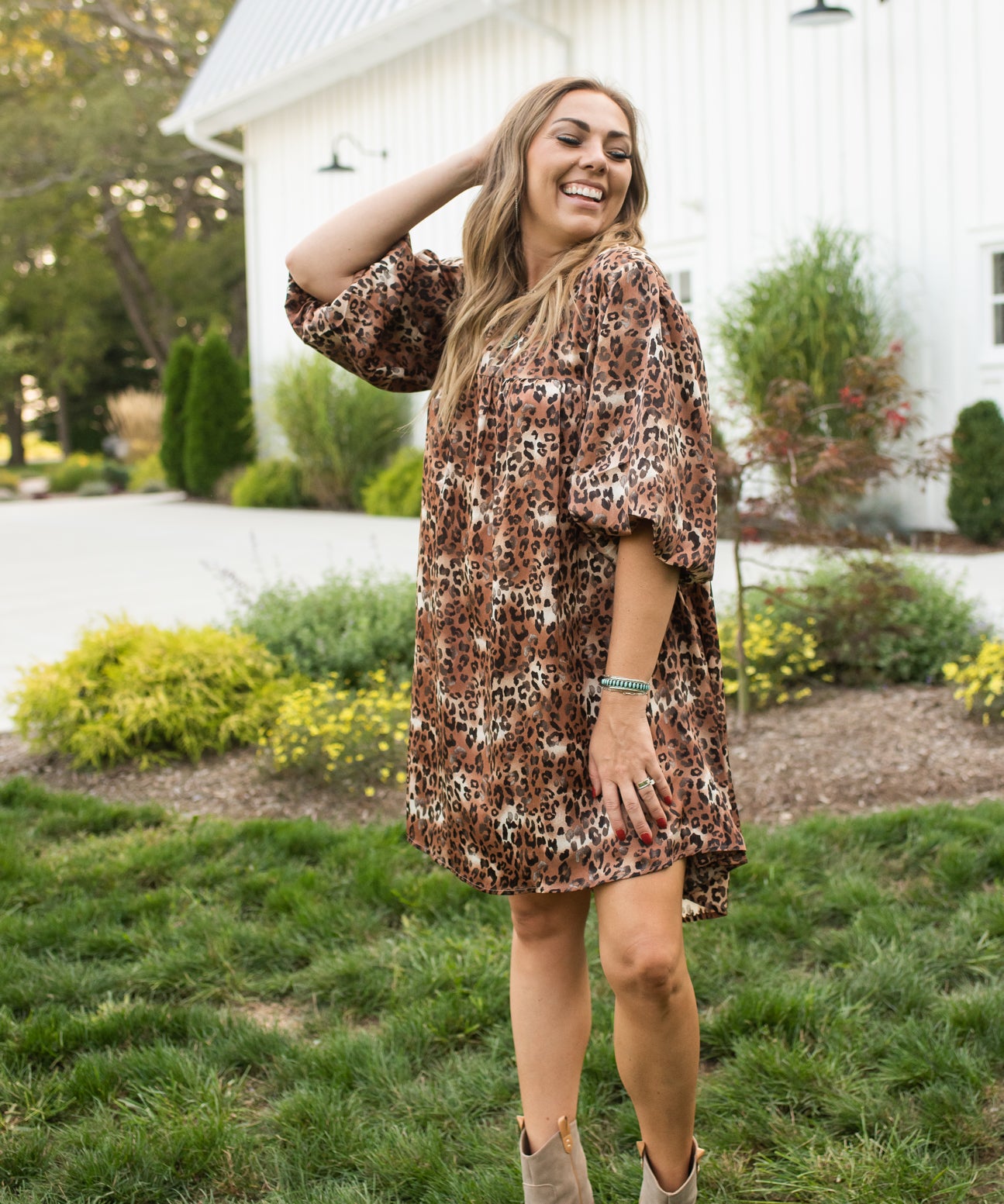 Brown Leopard Printed Babydoll Dress The Red Raccoon Brown Leopard Printed Babydoll Dress The Red Raccoon
