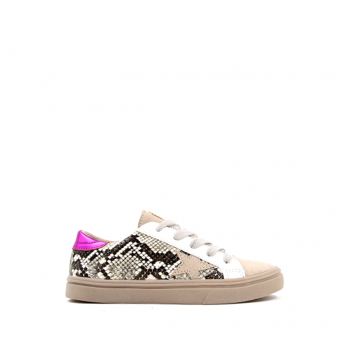 Children Fuchsia Metallic Snake Star Tennie