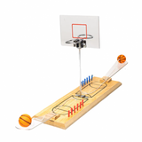 Wooden Dual Hoop Basketball Game