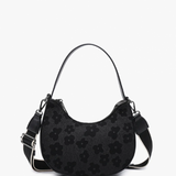 Black Donnatella Flower Satchel